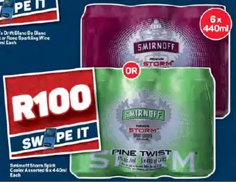 Pick n Pay Hypermarket Smirnoff Storm Spirit Cooler Assorted 6x440ml Each offer