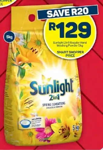 Pick n Pay Hypermarket Sunlight 2in1 Regular Hand Washing Powder 5kg offer