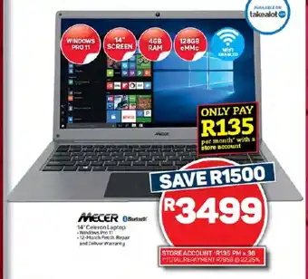 Pick n Pay Hypermarket Mecer 14" Celeron Laptop offer