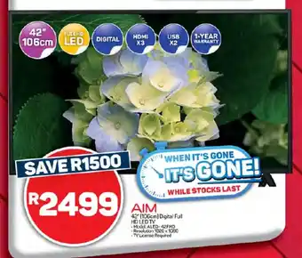 Pick n Pay Hypermarket AIM 42" (106cm) Digital Full HD LED TV offer
