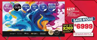 TCL 50 (127cm) QLED 4K Google TV