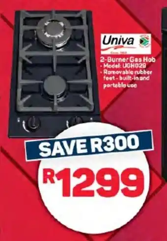 Pick n Pay Hypermarket Univa 2-Burner Gas Hob offer