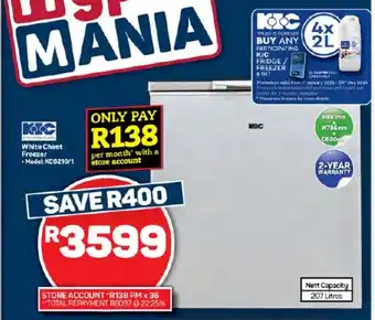 Pick n Pay Hypermarket KIC White Chest Freezer offer