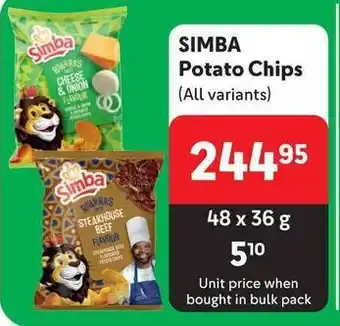 Makro SIMBA Potato Chips (All variants) offer