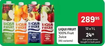 Makro LIQUI FRUIT 100% Fruit Juice (All variants) offer