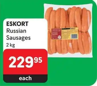 Makro ESKORT Russian Sausages 2 kg offer