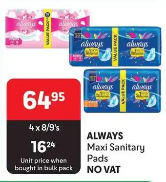 Makro ALWAYS Maxi Sanitary Pads offer