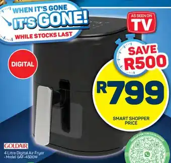 Pick n Pay Hypermarket GOLDAIR 4 Litre Digital Air Fryer offer