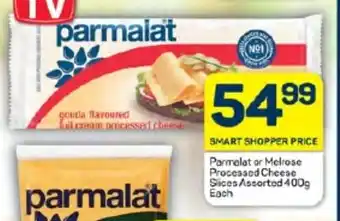 Pick n Pay Hypermarket Parmalat or Melrose Processed Cheese Sices Assorted 400g Each offer