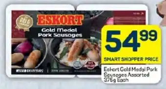 Pick n Pay Hypermarket Eskort Gold Medal Pork Sausages Assorted 375g Each offer