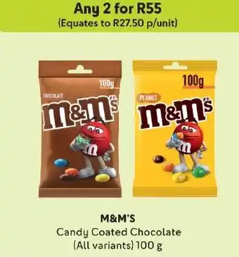 Makro M&M'S Candy Coated Chocolate (All variants) 100 g offer