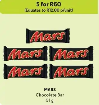 Makro MARS Chocolate Bar 51 g offer