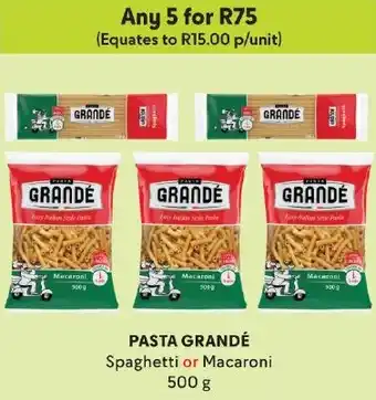 Makro PASTA GRANDÉ Spaghetti or Macaroni 500 g offer