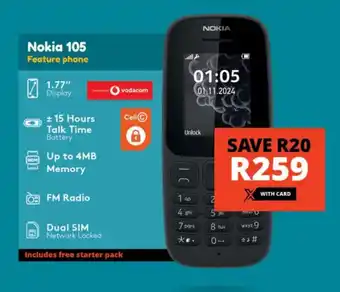 Checkers Nokia 105 Feature phone offer