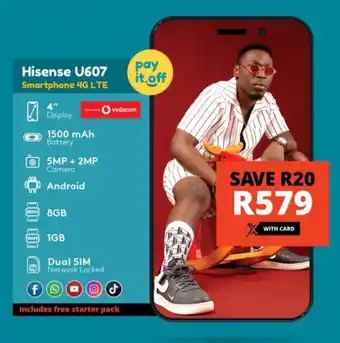 Checkers Hisense U607 Smartphone 4G LTE offer