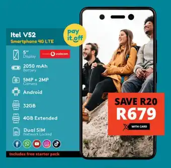 Checkers Itel V52 Smartphone 4G LTE offer