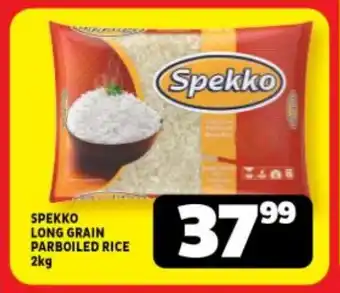 Usave SPEKKO LONG GRAIN PARBOILED RICE 2kg offer