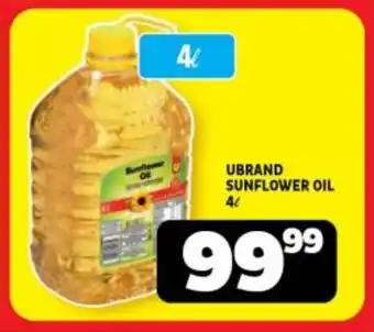 Usave UBRAND SUNFLOWER OIL 4L offer