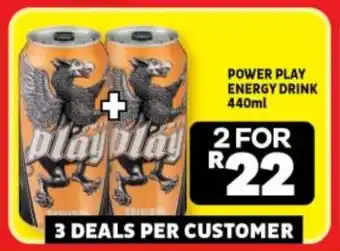Usave POWER PLAY ENERGY DRINK 440ml offer