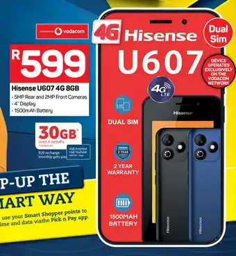 Pick n Pay Hypermarket Hisense U607 4G 8GB offer