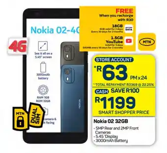 Pick n Pay Hypermarket Nokia 02 32GB offer