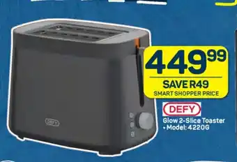 Pick n Pay Hypermarket DEFY Glow 2-Slice Toaster offer