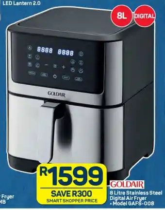 Pick n Pay Hypermarket GOLDAIR 8 Litre Stainless Steel Digital Air Fryer offer