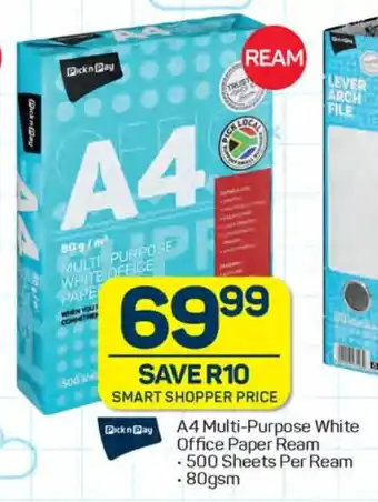 A4 Multi-Purpose White Office Paper Ream