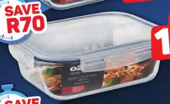 Pick n Pay Hypermarket O2 cook 2260ml Cook and Keep Airtight Rectangular Container with Smart Lid offer