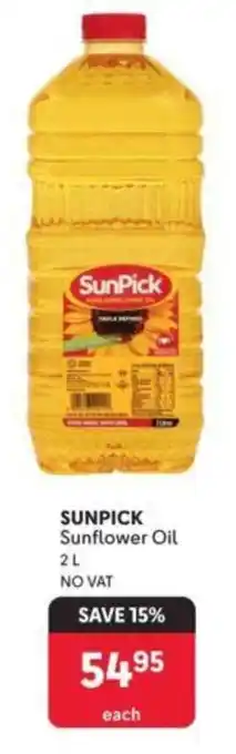 Makro SUNPICK Sunflower Oil 2L offer