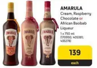 Makro AMARULA Cream, Raspberry Chocolate or African Baobab Liqueur offer
