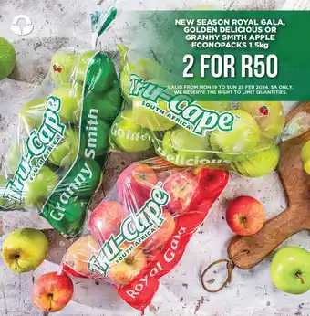 Food Lover's Market NEW SEASON ROYAL GALA, GOLDEN DELICIOUS OR GRANNY SMITH APPLE ECONOPACKS 1.5kg offer