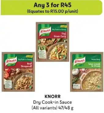 Makro KNORR Dry Cook-in Sauce (All variants) 47/48 g offer