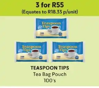 Makro TEASPOON TIPS Tea Bag Pouch 100's offer