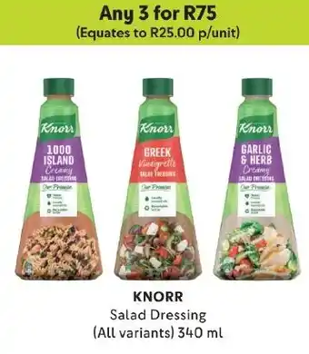 Makro KNORR Salad Dressing (All variants) 340 ml offer