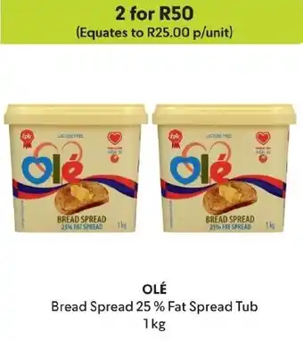 Makro OLÉ Bread Spread 25 % Fat Spread Tub 1kg offer