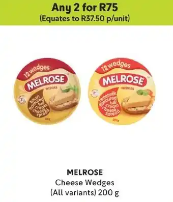 Makro MELROSE Cheese Wedges (All variants) 200 g offer