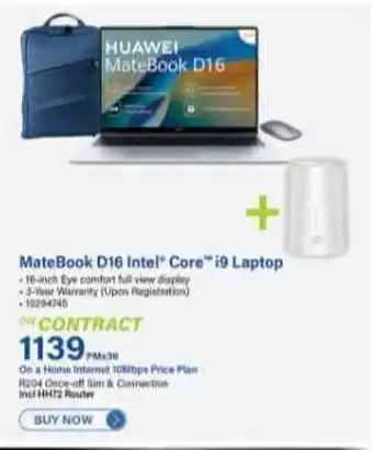 Incredible Connection HUAWEI MateBook D16 Intel Core i9 Laptop offer
