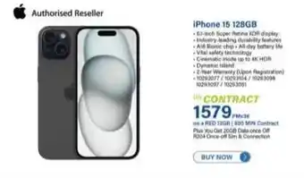 Incredible Connection iPhone 15 128GB offer
