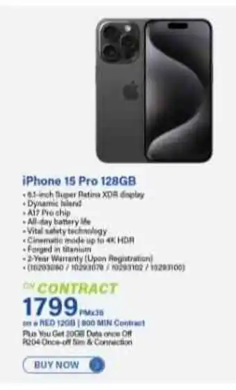 Incredible Connection iPhone 15 Pro 128GB offer