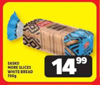 Usave SASKO MORE SLICES WHITE BREAD 700g offer