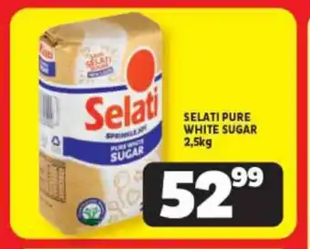 Usave SELATI PURE WHITE SUGAR 2,5kg offer
