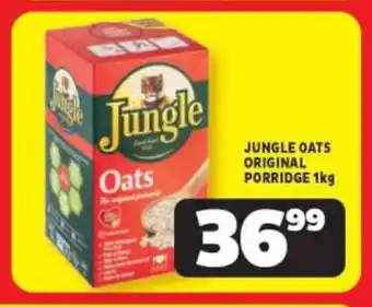 Usave JUNGLE OATS ORIGINAL PORRIDGE 1kg offer
