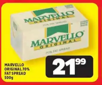 Usave MARVELLO ORIGINAL 70% FAT SPREAD 500g offer