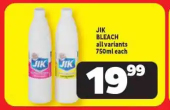 Usave JIK BLEACH all variants 750ml each offer