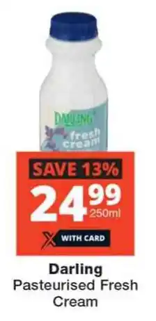 Checkers Darling Pasteurised Fresh Cream offer
