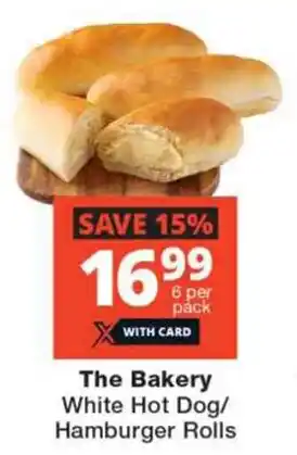 Checkers The Bakery White Hot Dog/ Hamburger Rolls offer