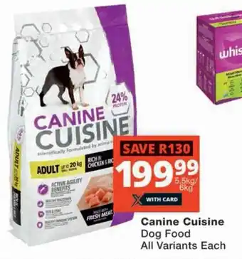 Canine Cuisine Dog Food All Variants Each