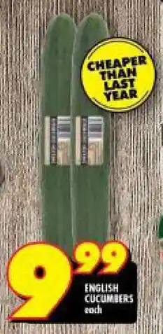 Shoprite ENGLISH CUCUMBERS each offer
