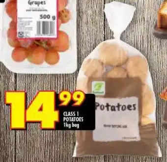 Shoprite CLASS 1 POTATOES 1kg bag offer